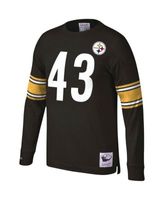 Men's Mitchell & Ness Troy Polamalu Black Pittsburgh Steelers 2007