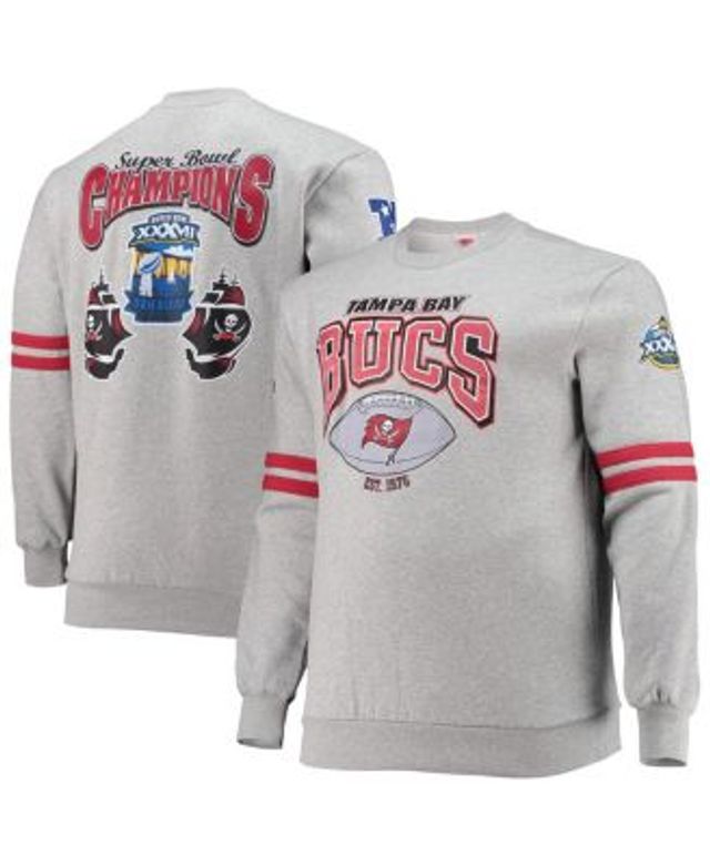 Men's Mitchell & Ness Heathered Gray Denver Broncos Big & Tall Allover  Print Pullover Sweatshirt