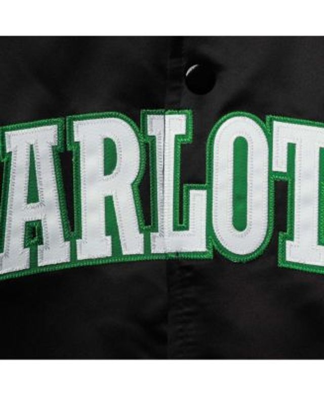 Charlotte Hornets Starter Reliever Varsity Satin Raglan Full-Snap