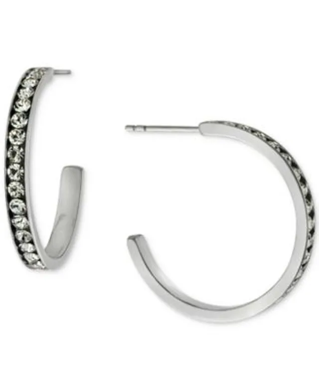 Giani Bernini Crystal Clay 18k Gold-plated Sterling Silver Hoop Earrings,  Created For Macy's