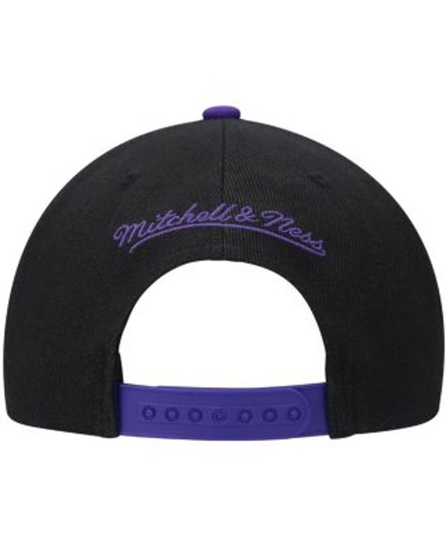 Mitchell & Ness LA Lakers White Purple Gold Shark Tooth Snapback Hat Cap NEW