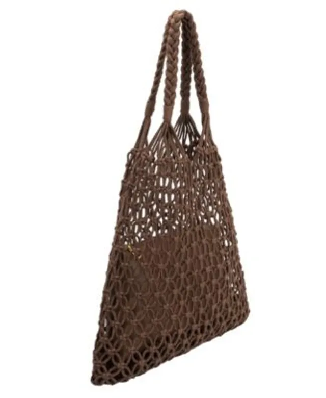 Summer Macrame' Beaded Stripe Tote – La Regale