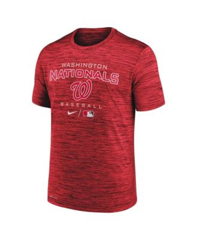 Women's Nike Red Washington Nationals Authentic Collection Velocity Practice Performance V-Neck T-Shirt Size: Extra Large