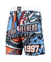 Men's Mitchell & Ness Blue New York Knicks Big & Tall Hardwood Classics  Jumbotron Shorts