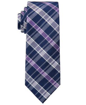 Men's Slim Pin Plaid Tie
