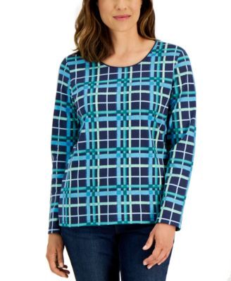 Women's Plaid Top, Created for Macy's
