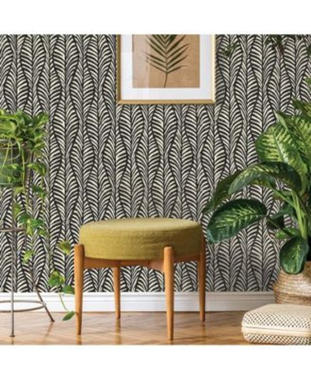 Tempaper Block Print Leaves Peel and Stick Wallpaper | Connecticut Post Mall