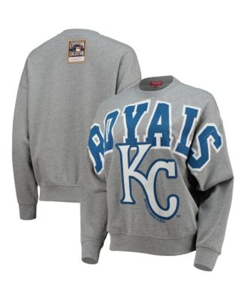 Mitchell & Ness Kansas City Royals Hoodie Men Large Gray Long Sleeve  Lightweight