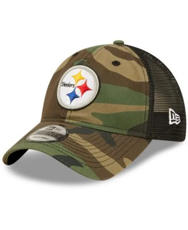 New Era Men's Camo, Black Pittsburgh Steelers Basic 9Twenty Trucker  Snapback Hat