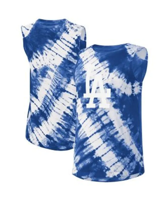 Women's Touch Royal Chicago Cubs Money Ball Tie-Dye Tank Top