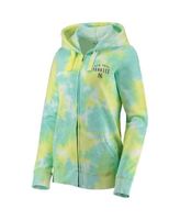 New Era White Boston Red Sox Tie-Dye Full-Zip Hoodie