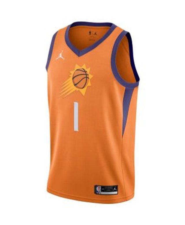 Nike Jordan Youth Phoenix Suns Devin Booker Number 1 Statement T-Shirt - Orange - M - M (Medium)