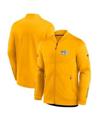 Women's Tommy Hilfiger Gold/Navy Nashville Predators Raglan Full-Zip Hoodie