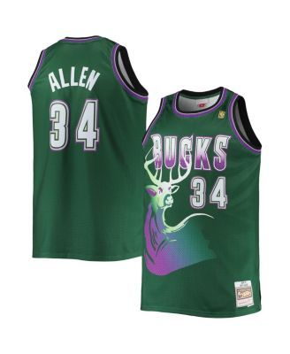 Ray Allen Milwaukee Bucks Mitchell & Ness Women's 1996-97 Hardwood Classics Swingman Jersey - Green