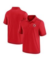Men's Branded Red New Jersey Devils Primary Logo Polo Shirt