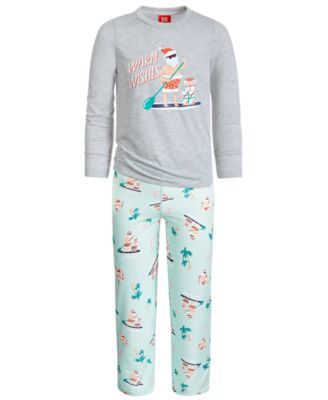 Matching Kid's Tropical Santa Mix It Family Pajama Set, Created for Macy's