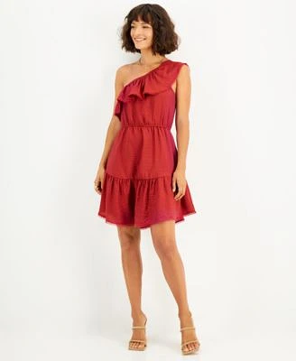 Women's One-Shoulder Ruffled-Hem Dress, Created for Macy's