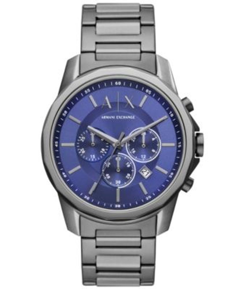 A|X Armani Exchange Men's Chronograph Gunmetal Stainless Steel Bracelet  Watch, 44mm | Fairlane Town Center