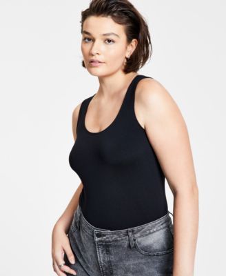 Seamless Scoop-Neck Thong Bodysuit, Created for Macy's