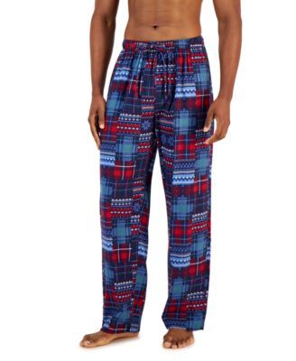 Men's Patchwork Flannel Pajama Pants, Created for Macy's