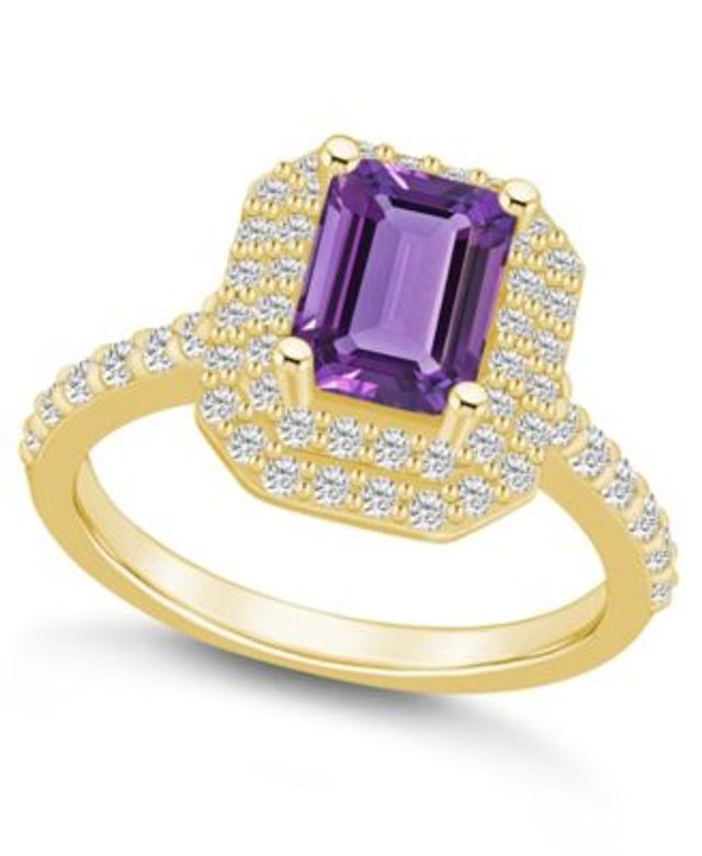 Macy's Amethyst and Diamond Geometric Ring | Mall of America®