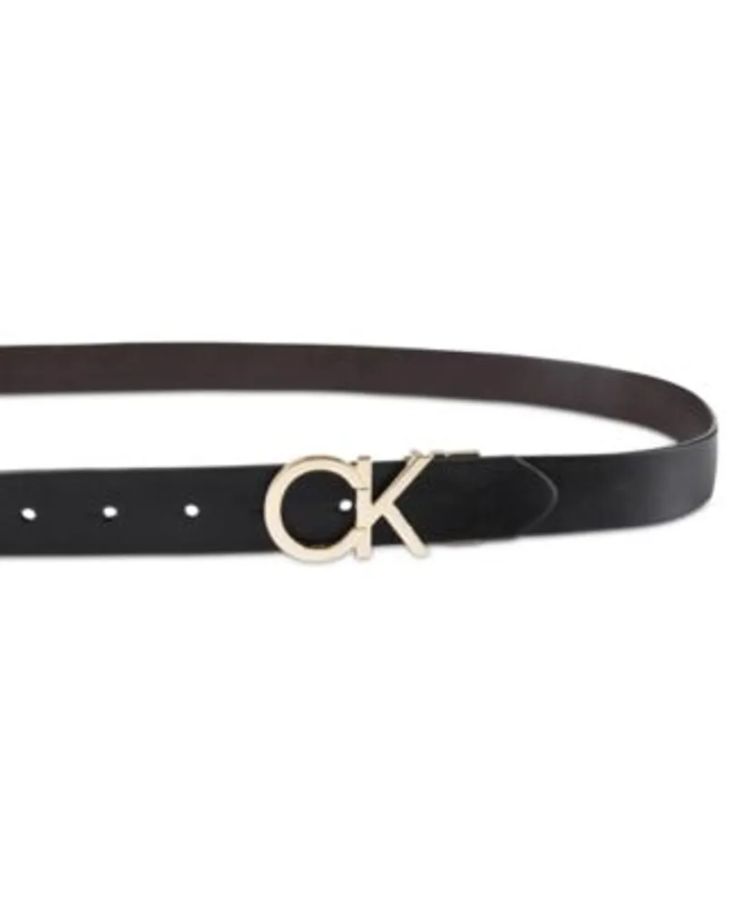 Calvin Klein Women's Two-in-One Reversible CK Monogram Buckle