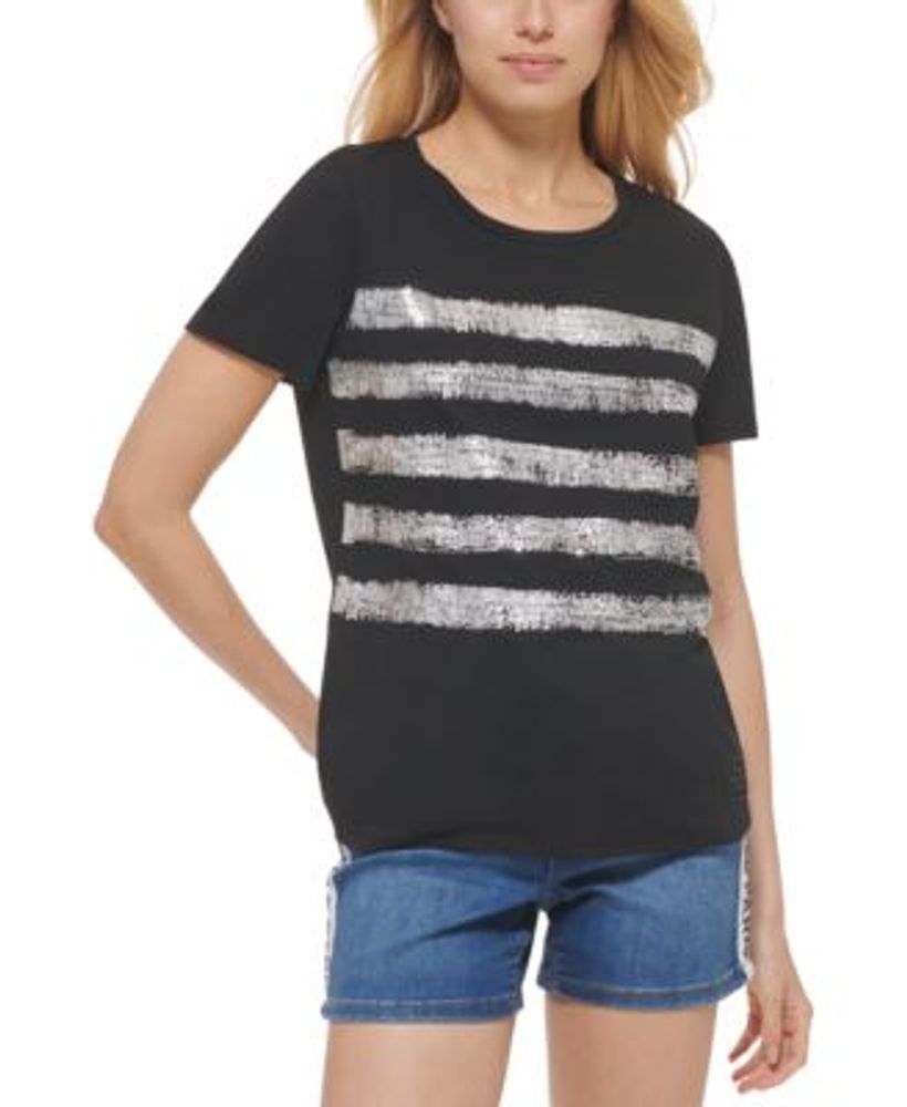 Women's Sequin Stripe T-Shirt