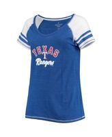 Women's Texas Rangers Soft as a Grape Red Plus Size V-Neck