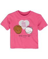 Outerstuff Girls Infant Pink Boston Red Sox I Glove You T-Shirt