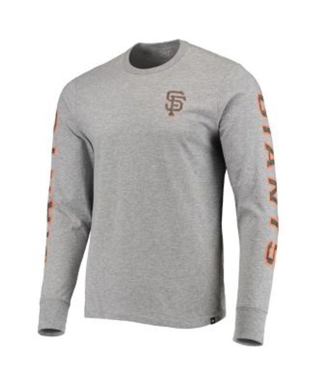 Men's '47 Gray San Francisco Giants Spring Training Team Bar Long Sleeve T-Shirt