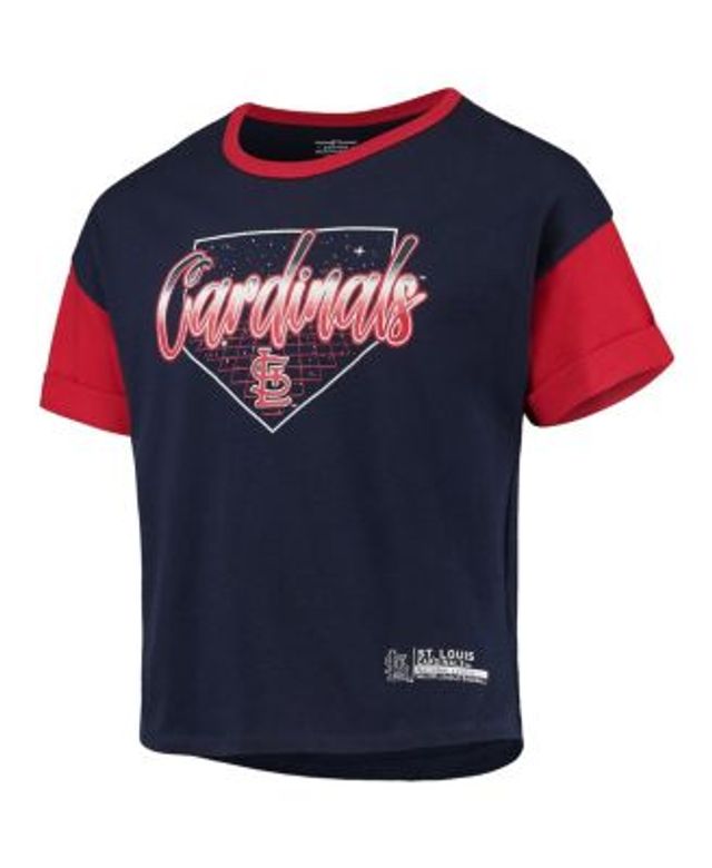Outerstuff Youth Boys and Girls Red St. Louis Cardinals Letterman T-shirt