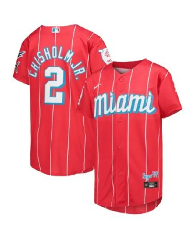 Men's Nike Jazz Chisholm Red Miami Marlins 2021 City Connect Name & Number  T-Shirt