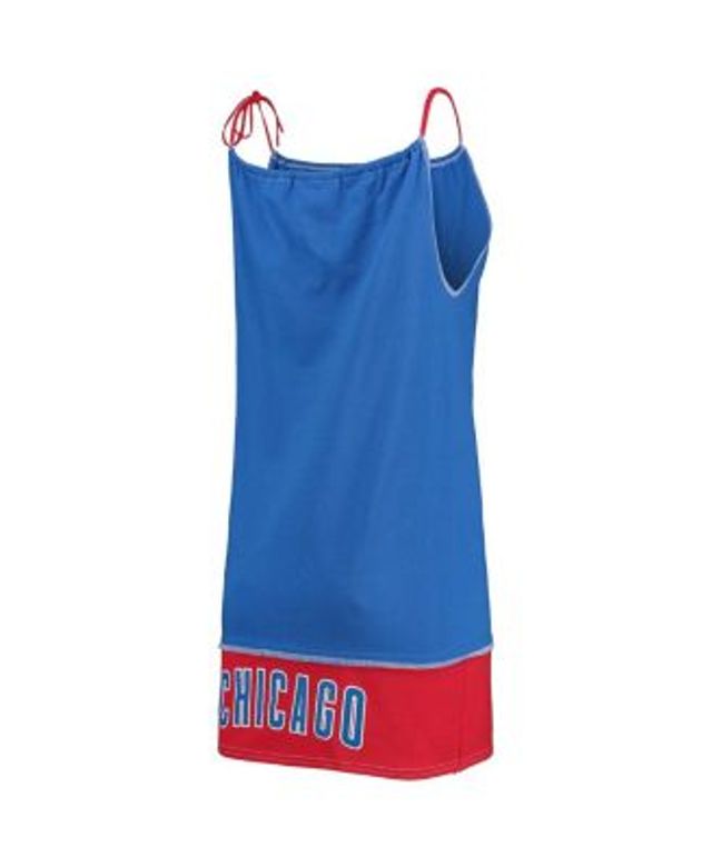 Women's Touch Royal Chicago Cubs Cascade T-Shirt Dress Size: Small