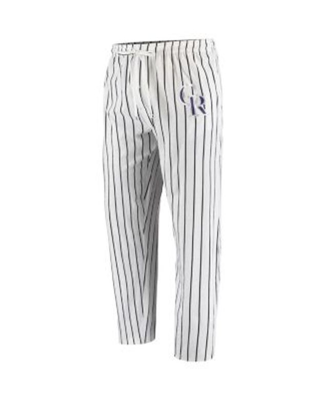 Concepts Sport Men's White Texas Rangers Vigor Pinstripe Pants