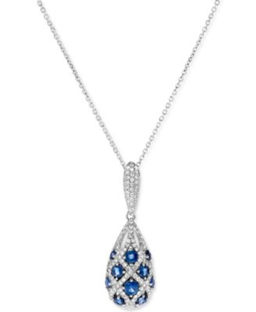 Macy's Diamond Teardrop Pendant Necklace