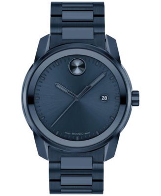 Men's Swiss Bold Verso Blue Ion-Plated Steel Bracelet Watch 42mm