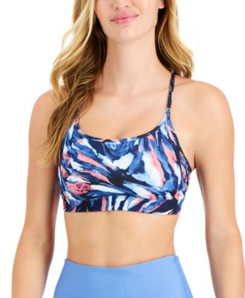 ID Ideology Women's Painterly Waves Low-Impact Sports Bra, Created for  Macy's