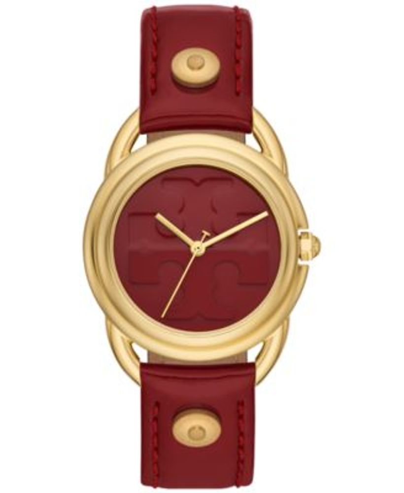 Tory Burch Women's The Miller Red Patent Leather Strap Watch 32mm | Plaza Las  Americas