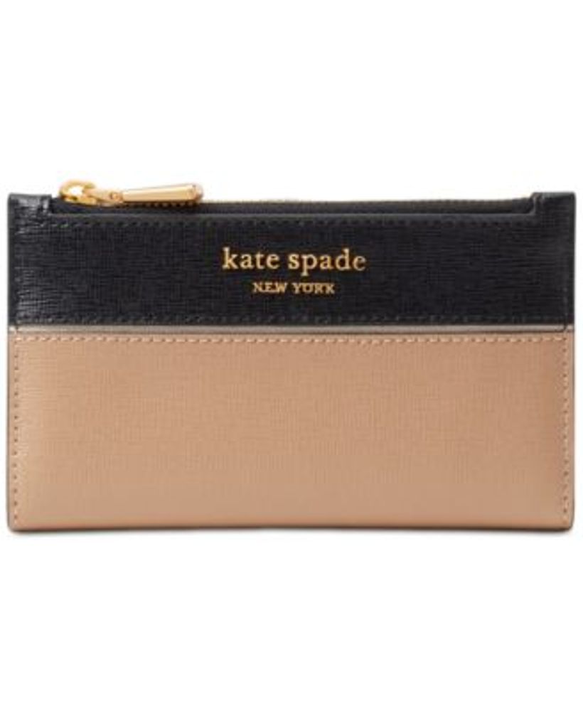 KATE SPADE STACI Saffiano Leather Small Slim Card Holder, black
