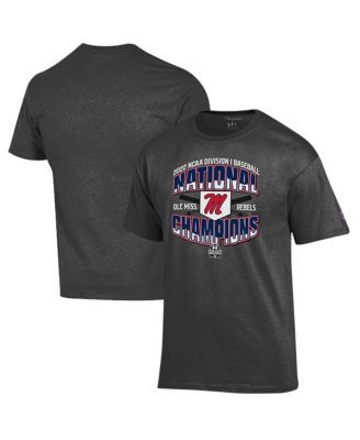 Image One Men's White Ole Miss Rebels 2022 NCAA Baseball College World Series Champions Script T-Shirt