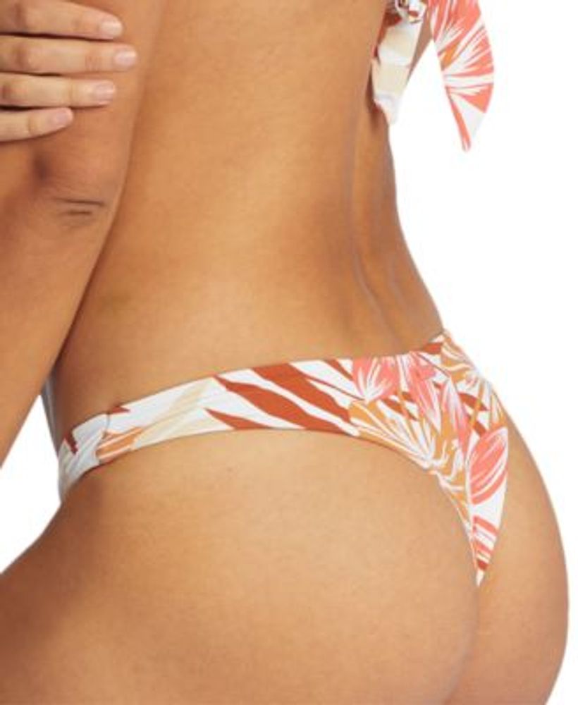 Juniors' Tropical-Print Bikini Bottoms