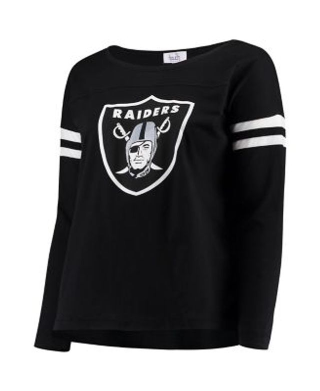 Las Vegas Raiders Women's Neck T Primary Logo Long Sleeve V |