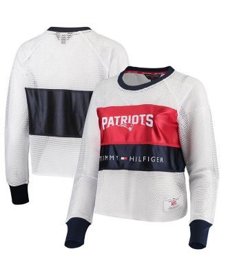 Women's New Era Navy New England Patriots Thermal Crop Long