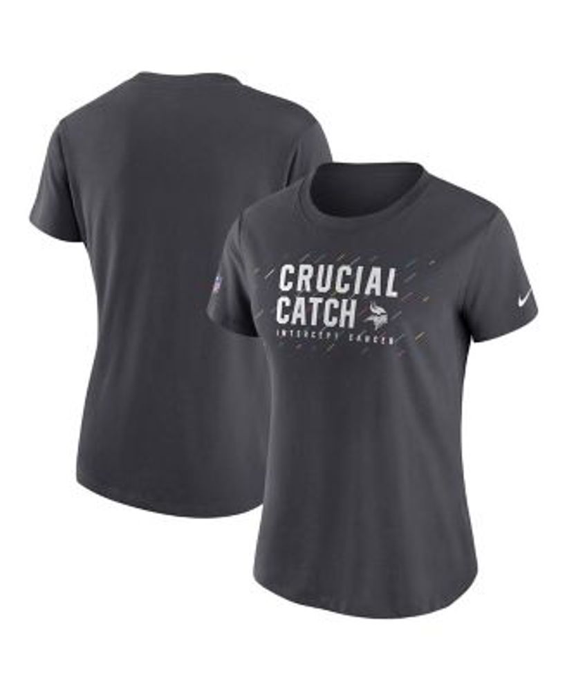 Nike Women's Anthracite Minnesota Vikings 2021 NFL Crucial Catch  Performance T-shirt