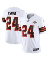 Nike Men's Nick Chubb White Cleveland Browns 1946 Collection