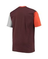 Men's Cleveland Browns Brown/Orange Big & Tall Colorblocked T