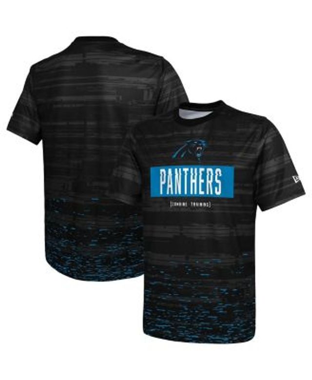 NFL Team Apparel Youth Carolina Panthers Huddle Up Black T-Shirt