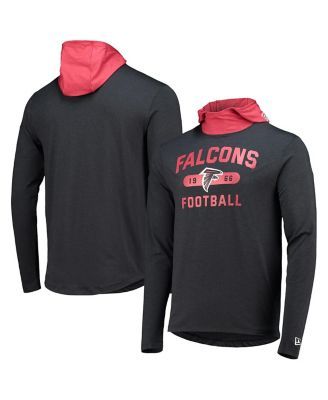 Men's Starter Red Atlanta Falcons Throwback Raglan Hoodie Long Sleeve T- Shirt 