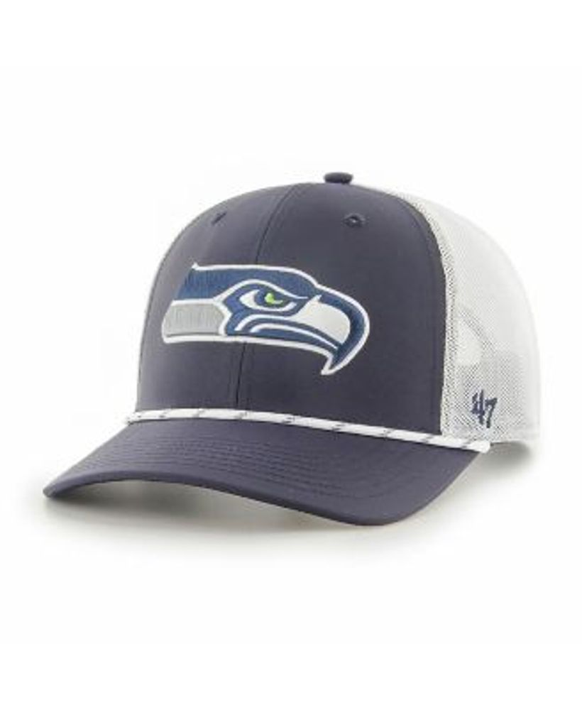 47 Brand Men's '47 College Navy, White Seattle Seahawks Burden Trucker  Snapback Hat