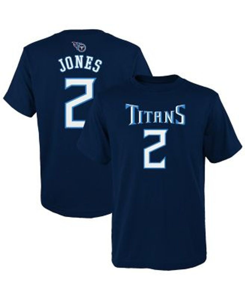 Youth Julio Jones Navy Tennessee Titans Mainliner Player Name & Number T- Shirt